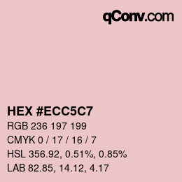 Color code: HEX #ECC5C7 | qconv.com