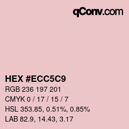 Color code: HEX #ECC5C9 | qconv.com
