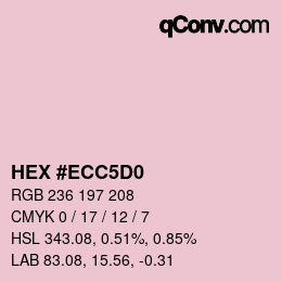 カラーコード: HEX #ECC5D0 | qconv.com