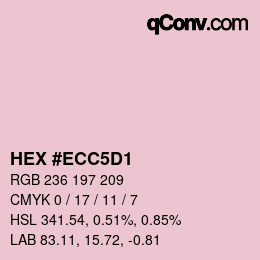 Color code: HEX #ECC5D1 | qconv.com
