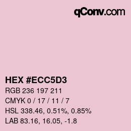 Color code: HEX #ECC5D3 | qconv.com