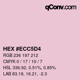 Color code: HEX #ECC5D4 | qconv.com