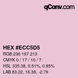 颜色代码: HEX #ECC5D5 | qconv.com