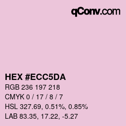 颜色代码: HEX #ECC5DA | qconv.com