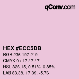 カラーコード: HEX #ECC5DB | qconv.com