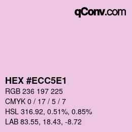 Color code: HEX #ECC5E1 | qconv.com