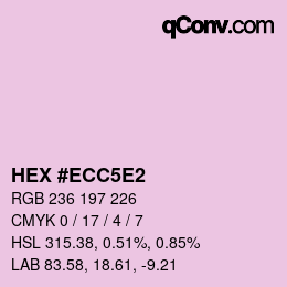 Color code: HEX #ECC5E2 | qconv.com