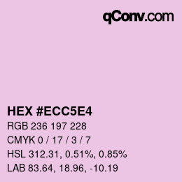 Farbcode: HEX #ECC5E4 | qconv.com