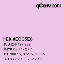 Color code: HEX #ECC5E8 | qconv.com