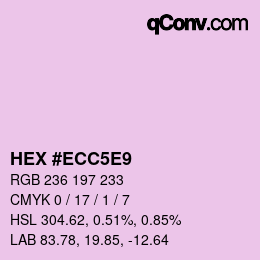 Color code: HEX #ECC5E9 | qconv.com
