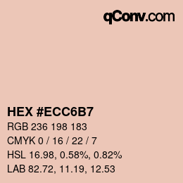 颜色代码: HEX #ECC6B7 | qconv.com