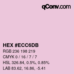 カラーコード: HEX #ECC6DB | qconv.com