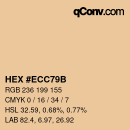 カラーコード: HEX #ECC79B | qconv.com