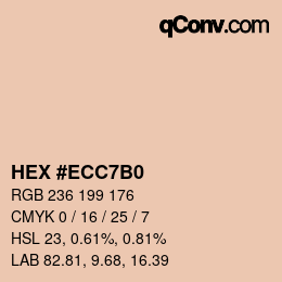 Color code: HEX #ECC7B0 | qconv.com
