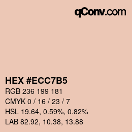 Color code: HEX #ECC7B5 | qconv.com