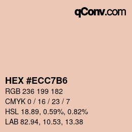 カラーコード: HEX #ECC7B6 | qconv.com