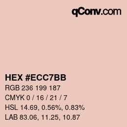 カラーコード: HEX #ECC7BB | qconv.com