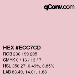 カラーコード: HEX #ECC7CD | qconv.com