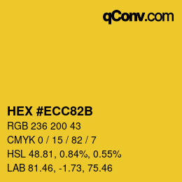 カラーコード: HEX #ECC82B | qconv.com