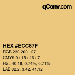 カラーコード: HEX #ECC87F | qconv.com