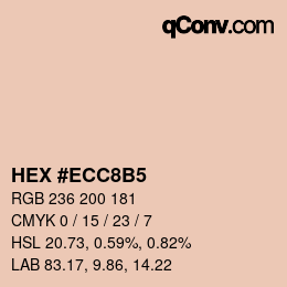 Color code: HEX #ECC8B5 | qconv.com