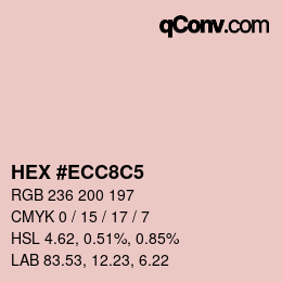 Color code: HEX #ECC8C5 | qconv.com