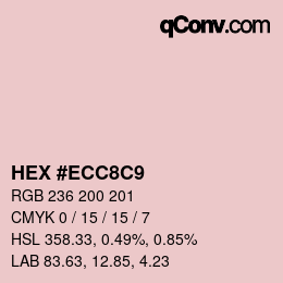 Color code: HEX #ECC8C9 | qconv.com
