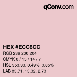 カラーコード: HEX #ECC8CC | qconv.com