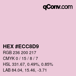 カラーコード: HEX #ECC8D9 | qconv.com