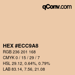 Color code: HEX #ECC9A8 | qconv.com