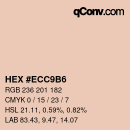 Color code: HEX #ECC9B6 | qconv.com