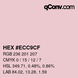 カラーコード: HEX #ECC9CF | qconv.com
