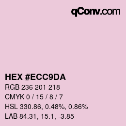 Farbcode: HEX #ECC9DA | qconv.com