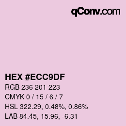 カラーコード: HEX #ECC9DF | qconv.com