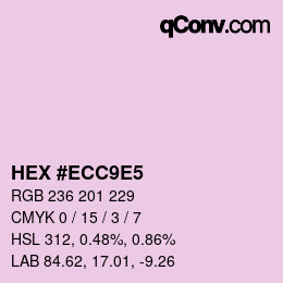 カラーコード: HEX #ECC9E5 | qconv.com