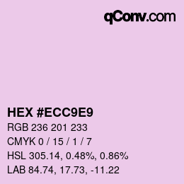 カラーコード: HEX #ECC9E9 | qconv.com