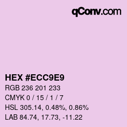 Farbcode: HEX #ECC9E9 | qconv.com