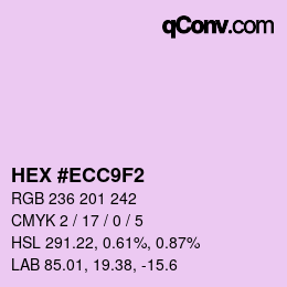 カラーコード: HEX #ECC9F2 | qconv.com