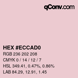 Color code: HEX #ECCAD0 | qconv.com