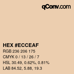 カラーコード: HEX #ECCEAF | qconv.com