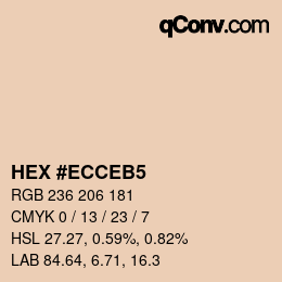 カラーコード: HEX #ECCEB5 | qconv.com