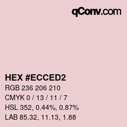 カラーコード: HEX #ECCED2 | qconv.com