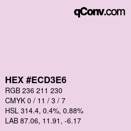 Color code: HEX #ECD3E6 | qconv.com