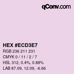 Color code: HEX #ECD3E7 | qconv.com