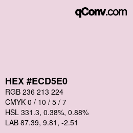 Color code: HEX #ECD5E0 | qconv.com