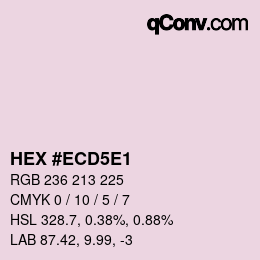 Color code: HEX #ECD5E1 | qconv.com