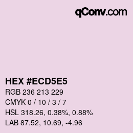 Color code: HEX #ECD5E5 | qconv.com