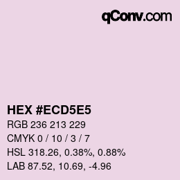 Código de color: HEX #ECD5E5 | qconv.com