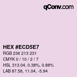 カラーコード: HEX #ECD5E7 | qconv.com