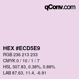 Código de color: HEX #ECD5E9 | qconv.com